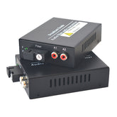 2 channel Audio over Fiber optic Converter, Fiber audio extender Singlmode 20Km Multimode 500m for Broadcasting Intercom System and More